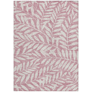 Homeroots 3' Artichoke Green And Ivory Floral Washable Area Rug For Indoor And Outdoor Spaces, Durable Design 9' X 12' Polyester 593484