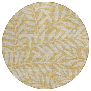 HomeRoots 5' Stylish Floral Area Rug - Durable, Washable, Stain-Resistant Design for Indoor & Outdoor Use 8' Round 593500