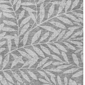 Homeroots 3' Artichoke Green And Ivory Floral Washable Area Rug For Indoor And Outdoor Spaces, Durable Design 3' X 5' Polyester 593504