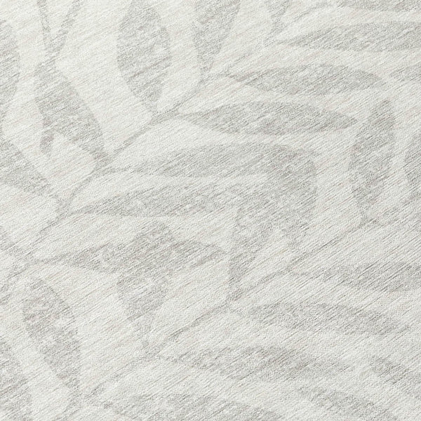 Homeroots 3' Artichoke Green And Ivory Floral Washable Area Rug For Indoor And Outdoor Spaces, Durable Design 8' Round Polyester 593512