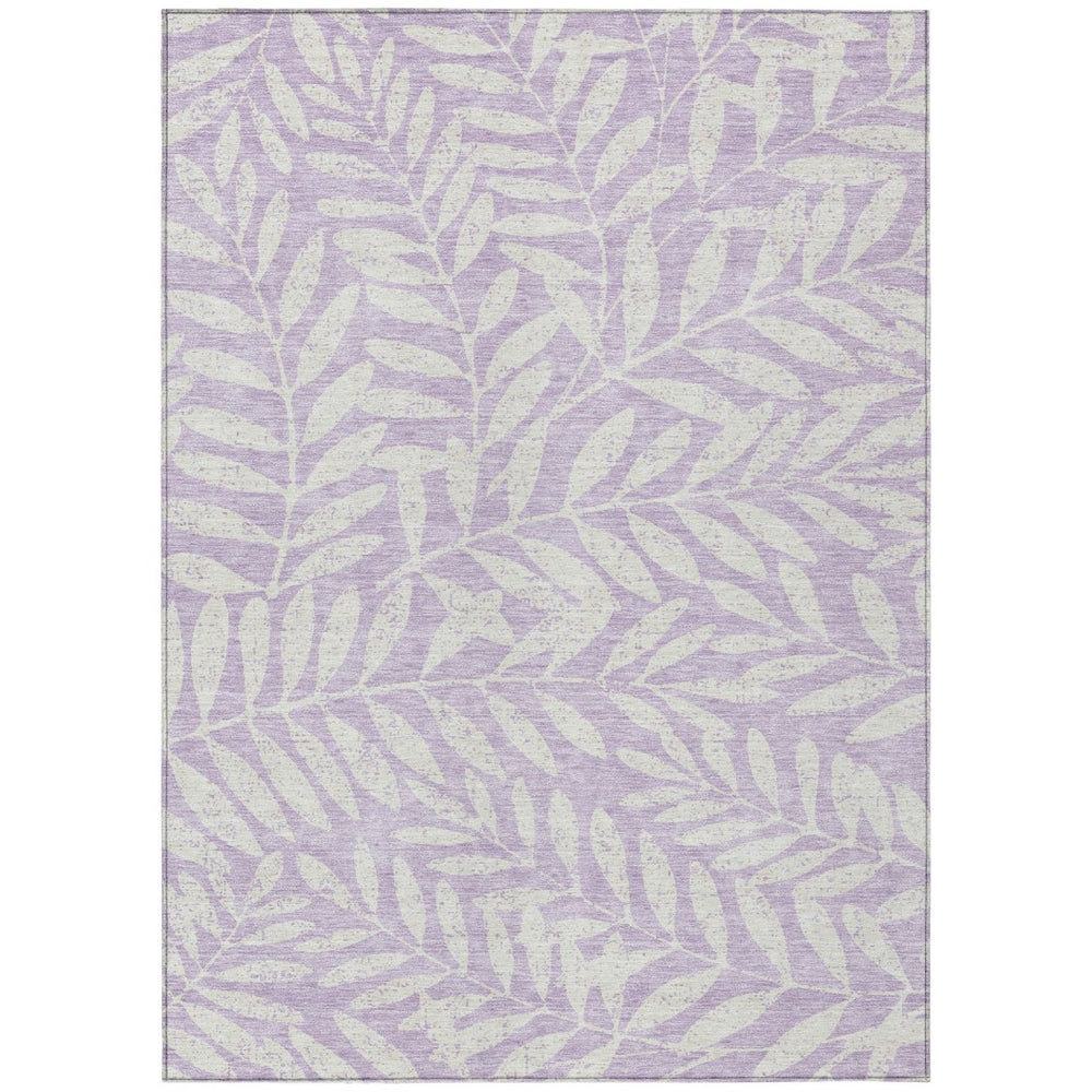 HomeRoots 9' Elegant Floral Lavender and Ivory Area Rug – Durable, Washable for Indoor and Outdoor Spaces 9' X 12' 593520