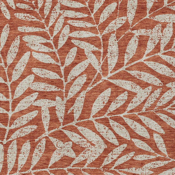 Homeroots 3' Artichoke Green And Ivory Floral Washable Area Rug For Indoor And Outdoor Spaces, Durable Design 3' X 5' Polyester 593528