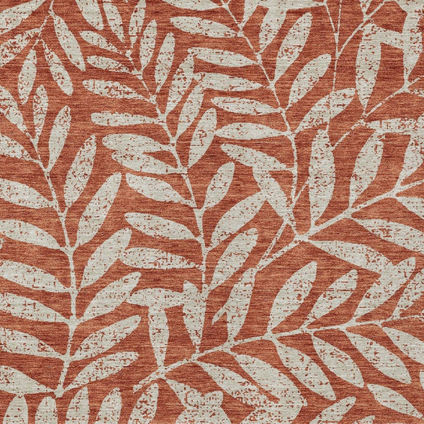 Homeroots 3' Artichoke Green And Ivory Floral Washable Area Rug For Indoor And Outdoor Spaces, Durable Design 9' X 12' Polyester 593532