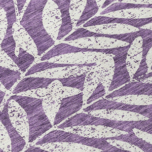 Homeroots 3' Artichoke Green And Ivory Floral Washable Area Rug For Indoor And Outdoor Spaces, Durable Design 8' Round Polyester 593536