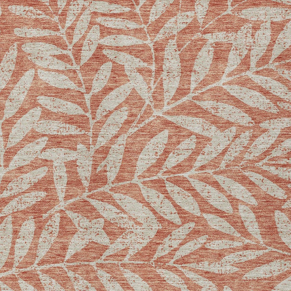 Homeroots 3' Artichoke Green And Ivory Floral Washable Area Rug For Indoor And Outdoor Spaces, Durable Design 8' X 10' Polyester 593543