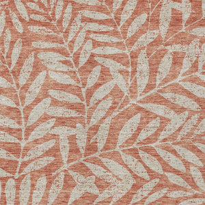 Homeroots 3' Artichoke Green And Ivory Floral Washable Area Rug For Indoor And Outdoor Spaces, Durable Design 9' X 12' Polyester 593544