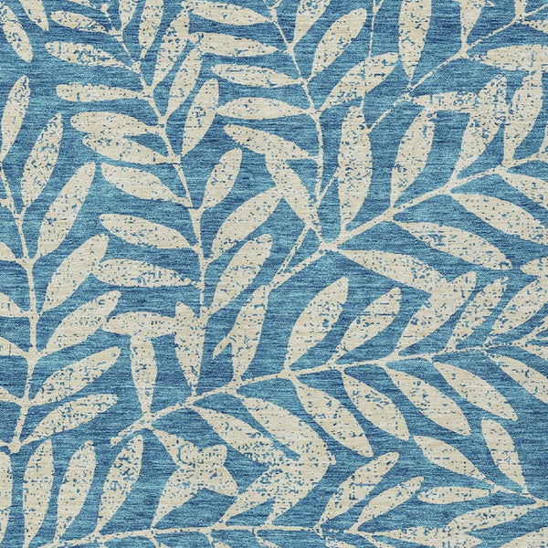 Homeroots 3' Artichoke Green And Ivory Floral Washable Area Rug For Indoor And Outdoor Spaces, Durable Design 3' X 5' Polyester 593546