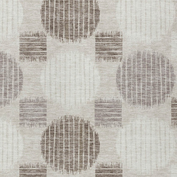 Homeroots 3' Stylish Beige Brown And Ivory Geometric Area Rug – Perfect For Indoor Or Outdoor Spaces! 8' X 10' Polyester 593561