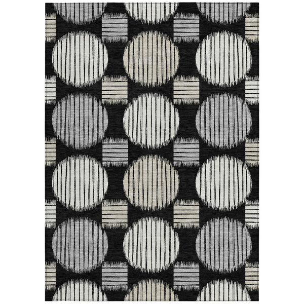 Homeroots 3' Stylish Beige Brown And Ivory Geometric Area Rug – Perfect For Indoor Or Outdoor Spaces! 5' X 8' Polyester 593565