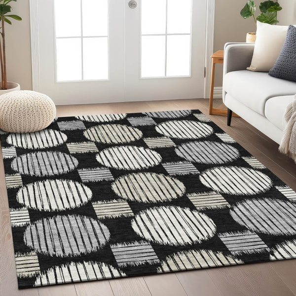 Homeroots 3' Stylish Beige Brown And Ivory Geometric Area Rug – Perfect For Indoor Or Outdoor Spaces! 8' X 10' Polyester 593567
