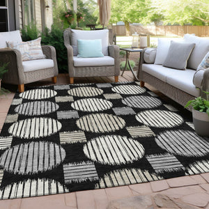 Homeroots 3' Stylish Beige Brown And Ivory Geometric Area Rug – Perfect For Indoor Or Outdoor Spaces! 10' X 14' Polyester 593569