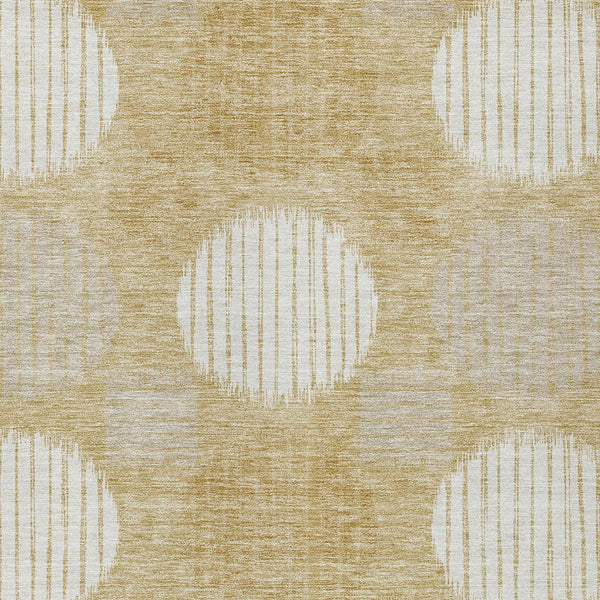 Homeroots 3' Stylish Beige Brown And Ivory Geometric Area Rug – Perfect For Indoor Or Outdoor Spaces! 3' X 5' Polyester 593588
