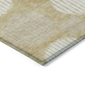 Homeroots 3' Stylish Beige Brown And Ivory Geometric Area Rug – Perfect For Indoor Or Outdoor Spaces! 8' X 10' Polyester 593591