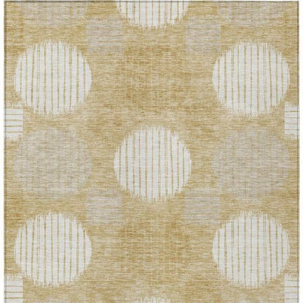 Homeroots 3' Stylish Beige Brown And Ivory Geometric Area Rug – Perfect For Indoor Or Outdoor Spaces! 8' X 10' Polyester 593591