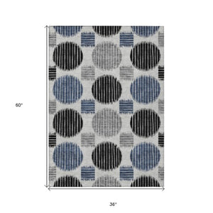 Homeroots 3' Stylish Beige Brown And Ivory Geometric Area Rug – Perfect For Indoor Or Outdoor Spaces! 3' X 5' Polyester 593594