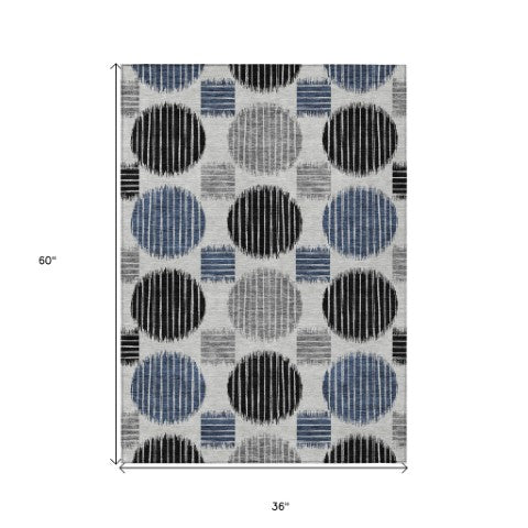 Homeroots 3' Stylish Beige Brown And Ivory Geometric Area Rug – Perfect For Indoor Or Outdoor Spaces! 3' X 5' Polyester 593594