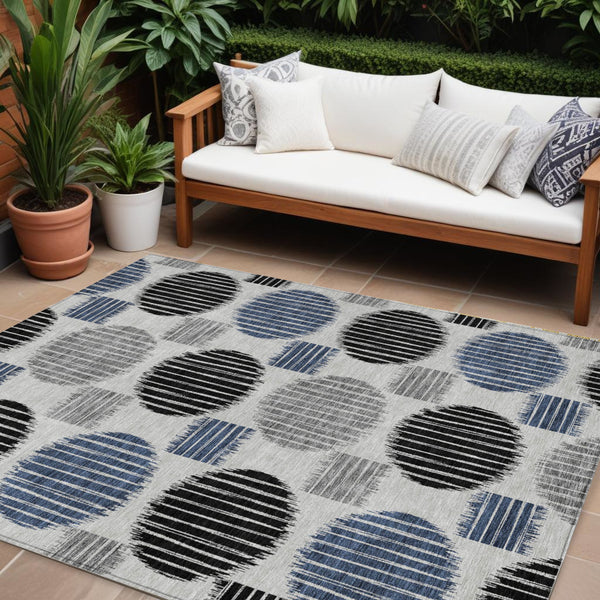 Homeroots 3' Stylish Beige Brown And Ivory Geometric Area Rug – Perfect For Indoor Or Outdoor Spaces! 10' X 14' Polyester 593599
