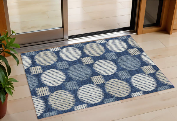 Homeroots 3' Stylish Beige Brown And Ivory Geometric Area Rug – Perfect For Indoor Or Outdoor Spaces! 3' X 5' Polyester 593606