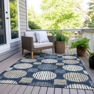 Homeroots 3' Stylish Beige Brown And Ivory Geometric Area Rug – Perfect For Indoor Or Outdoor Spaces! 10' X 14' Polyester 593611