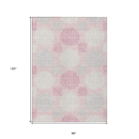 Homeroots 3' Stylish Beige Brown And Ivory Geometric Area Rug – Perfect For Indoor Or Outdoor Spaces! 8' X 10' Polyester 593615