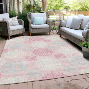 Homeroots 3' Stylish Beige Brown And Ivory Geometric Area Rug – Perfect For Indoor Or Outdoor Spaces! 9' X 12' Polyester 593616