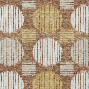 Homeroots 3' Stylish Beige Brown And Ivory Geometric Area Rug – Perfect For Indoor Or Outdoor Spaces! 3' X 5' Polyester 593618