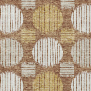 Homeroots 3' Stylish Beige Brown And Ivory Geometric Area Rug – Perfect For Indoor Or Outdoor Spaces! 10' X 14' Polyester 593623