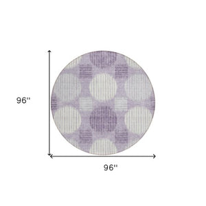 Homeroots 3' Stylish Beige Brown And Ivory Geometric Area Rug – Perfect For Indoor Or Outdoor Spaces! 8' Round Polyester 593626