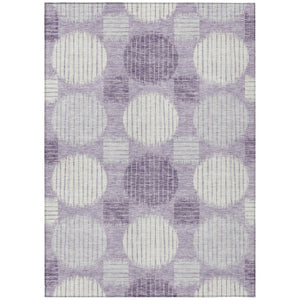 HomeRoots 9' Modern Purple and Ivory Geometric Area Rug – Washable, Durable Accent for Indoor and Outdoor Use 9' X 12' 593628