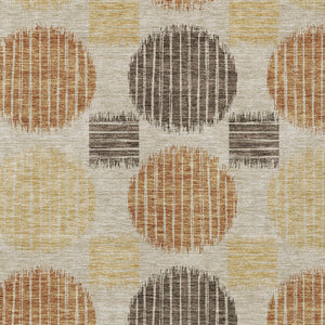 Homeroots 3' Stylish Beige Brown And Ivory Geometric Area Rug – Perfect For Indoor Or Outdoor Spaces! 3' X 5' Polyester 593630