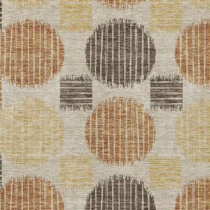 Homeroots 3' Stylish Beige Brown And Ivory Geometric Area Rug – Perfect For Indoor Or Outdoor Spaces! 8' X 10' Polyester 593633