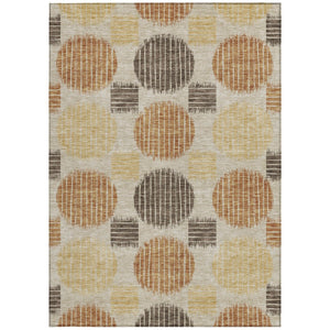 Homeroots 3' Stylish Beige Brown And Ivory Geometric Area Rug – Perfect For Indoor Or Outdoor Spaces! 9' X 12' Polyester 593634