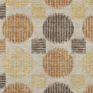 Homeroots 3' Stylish Beige Brown And Ivory Geometric Area Rug – Perfect For Indoor Or Outdoor Spaces! 10' X 14' Polyester 593635