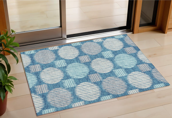 Homeroots 3' Stylish Beige Brown And Ivory Geometric Area Rug – Perfect For Indoor Or Outdoor Spaces! 3' X 5' Polyester 593636