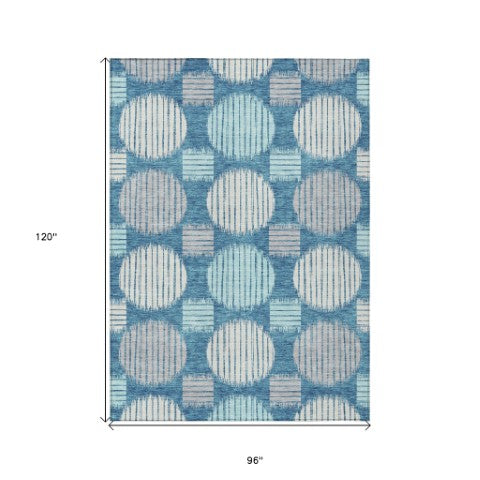 Homeroots 3' Stylish Beige Brown And Ivory Geometric Area Rug – Perfect For Indoor Or Outdoor Spaces! 8' X 10' Polyester 593639