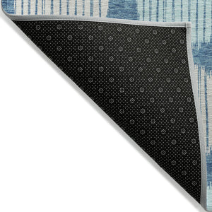 Homeroots 3' Stylish Beige Brown And Ivory Geometric Area Rug – Perfect For Indoor Or Outdoor Spaces! 8' X 10' Polyester 593639