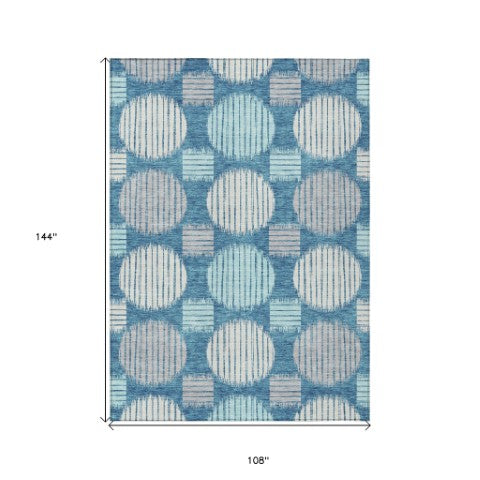 Homeroots 3' Stylish Beige Brown And Ivory Geometric Area Rug – Perfect For Indoor Or Outdoor Spaces! 9' X 12' Polyester 593640