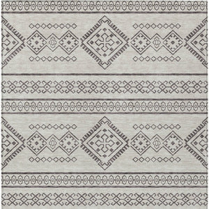 Homeroots 3' Stylish Beige & Brown Southwestern Washable Rug For Indoor And Outdoor Living Spaces Decor 8' X 10' Polyester 593645