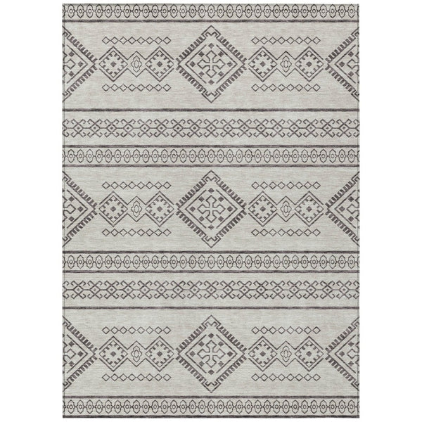 HomeRoots 9' Durable Beige and Brown Southwestern Indoor Outdoor Area Rug for Easy Care and Style 9' X 12' 593646