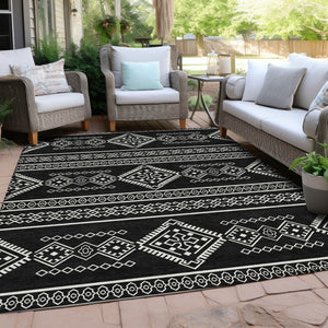 Homeroots 3' Stylish Beige & Brown Southwestern Washable Rug For Indoor And Outdoor Living Spaces Decor 3' X 5' Polyester 593648