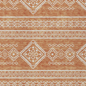 Homeroots 3' Stylish Beige & Brown Southwestern Washable Rug For Indoor And Outdoor Living Spaces Decor 3' X 5' Polyester 593660