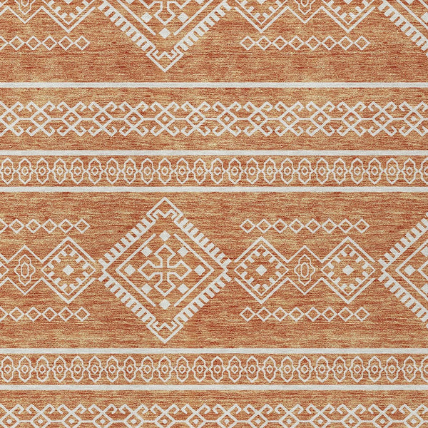 Homeroots 3' Stylish Beige & Brown Southwestern Washable Rug For Indoor And Outdoor Living Spaces Decor 3' X 5' Polyester 593660