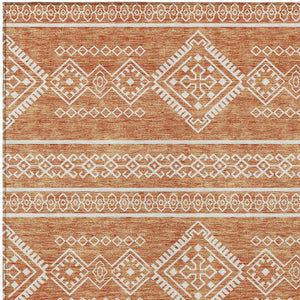 Homeroots 3' Stylish Beige & Brown Southwestern Washable Rug For Indoor And Outdoor Living Spaces Decor 9' X 12' Polyester 593664