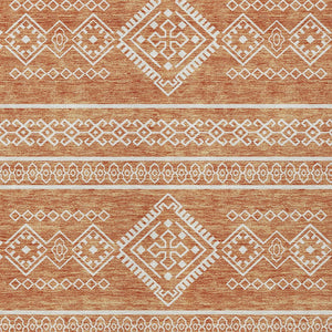Homeroots 3' Stylish Beige & Brown Southwestern Washable Rug For Indoor And Outdoor Living Spaces Decor 10' X 14' Polyester 593665