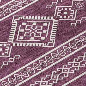 Homeroots 3' Stylish Beige & Brown Southwestern Washable Rug For Indoor And Outdoor Living Spaces Decor 8' Round Polyester 593668