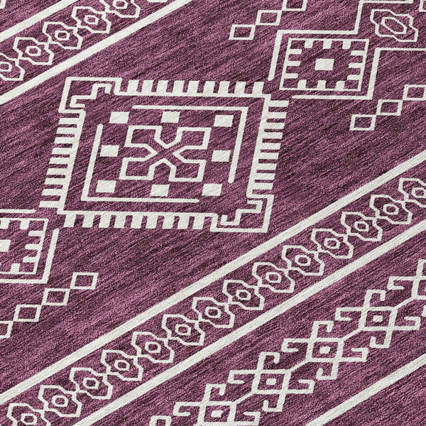 Homeroots 3' Stylish Beige & Brown Southwestern Washable Rug For Indoor And Outdoor Living Spaces Decor 9' X 12' Polyester 593670