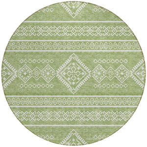 Homeroots 3' Stylish Beige & Brown Southwestern Washable Rug For Indoor And Outdoor Living Spaces Decor 8' Round Polyester 593674