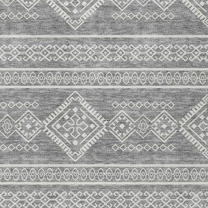 Homeroots 3' Stylish Beige & Brown Southwestern Washable Rug For Indoor And Outdoor Living Spaces Decor 8' X 10' Polyester 593687