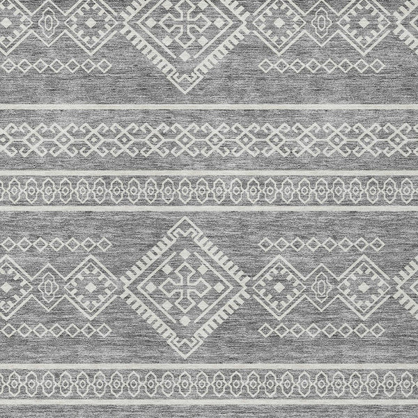 Homeroots 3' Stylish Beige & Brown Southwestern Washable Rug For Indoor And Outdoor Living Spaces Decor 9' X 12' Polyester 593688