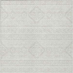 Homeroots 3' Stylish Beige & Brown Southwestern Washable Rug For Indoor And Outdoor Living Spaces Decor 5' X 8' Polyester 593691